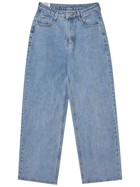 Women's Washed Semi Wide Jeans Blue GB1 WDPT 53 LBL - THE GREEN LAB - BALAAN 1