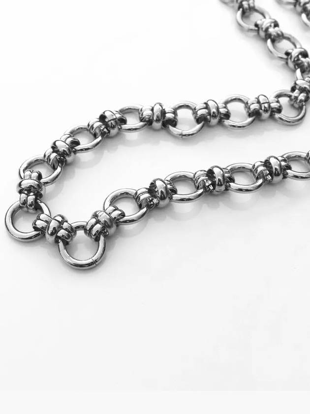 Men's DIRECTION Surgical Chain Street Layered Necklace Silver - BASSCLEF - BALAAN 4