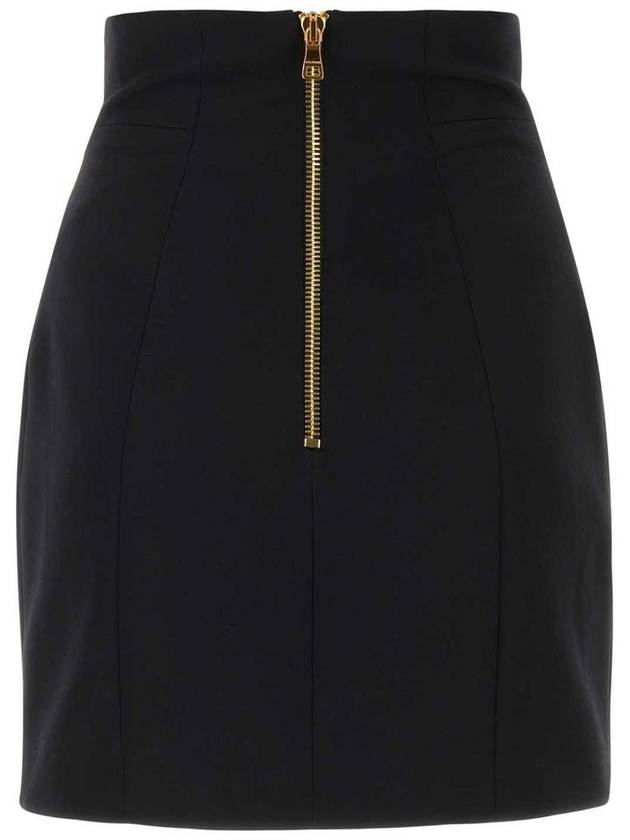 High Waist 4 Button H Line Skirt Black - BALMAIN - BALAAN 3