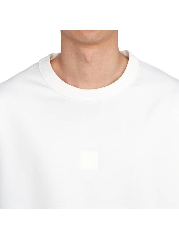 Metropolis Series Stretch Fleece Logo Sweatshirt White - CP COMPANY - BALAAN 7