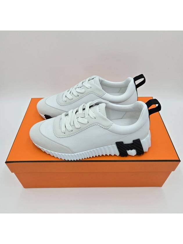 Bouncing Leather Low Top Sneakers Blanc - HERMES - BALAAN 2