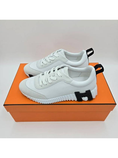 Bouncing Leather Low Top Sneakers Blanc - HERMES - BALAAN 2