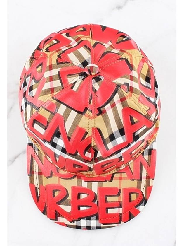 red graffiti ball cap - BURBERRY - BALAAN 7