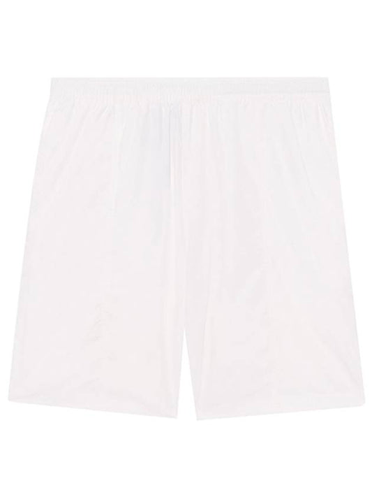 Pocket Heart Logo Swim Shorts White - AMI - BALAAN 1