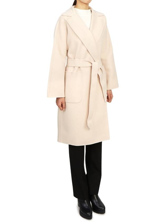 Rovo Wrap Wool Singe Coat Sand - MAX MARA - BALAAN 5