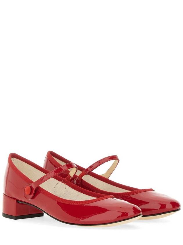 Women's Rose Mary Jane Middle Pumps Red - REPETTO - BALAAN 4