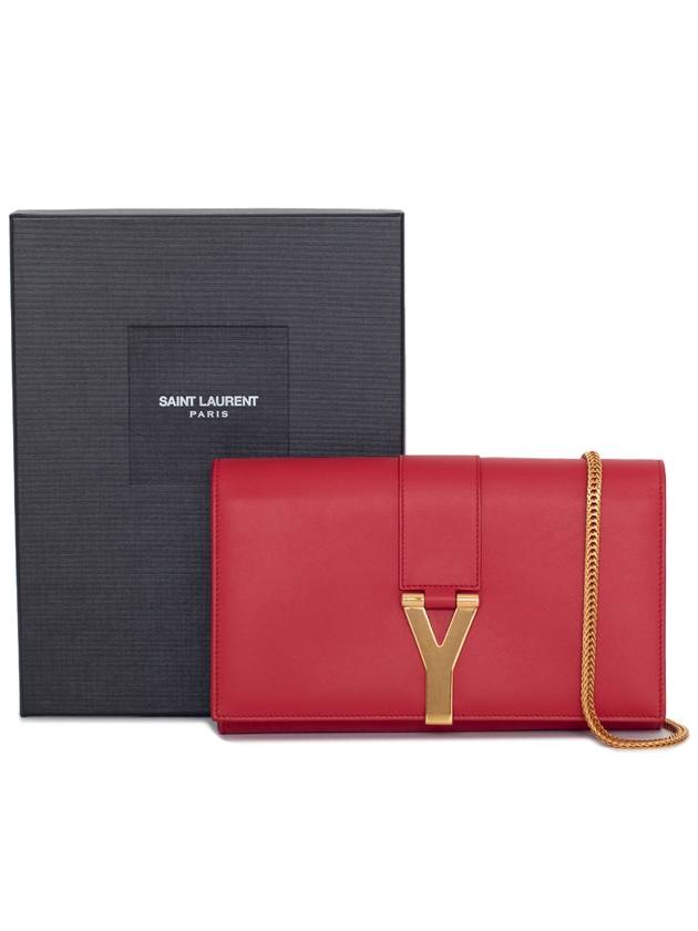 Y Clutch Chain Bag 348117 BJ50J 6525 Red - SAINT LAURENT - BALAAN 6