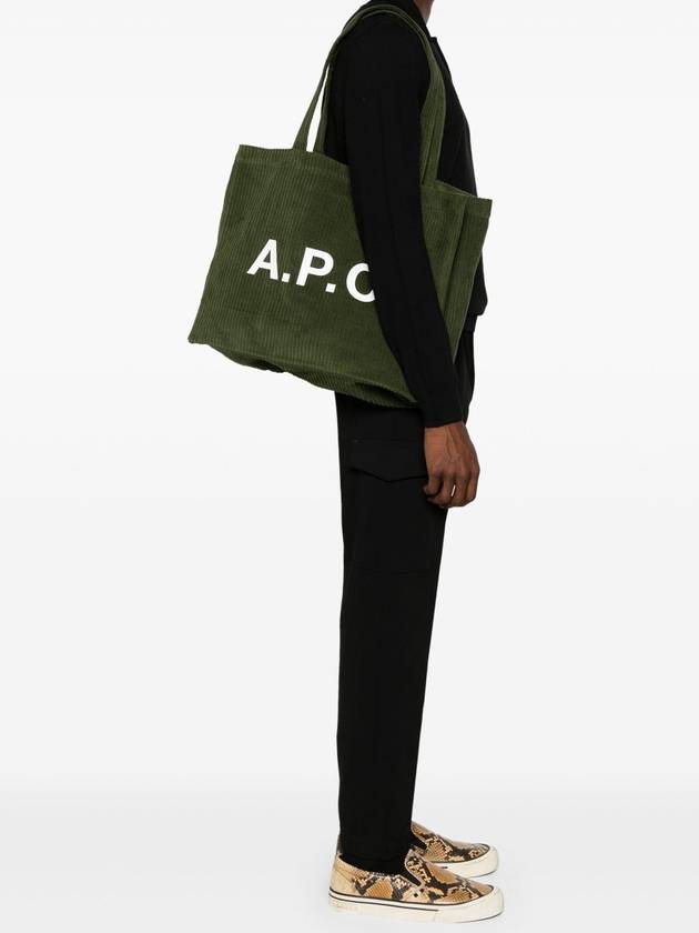 Eco Bag Diane Corduroy Tote Green - A.P.C. - BALAAN 8