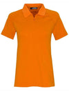 SS23 Golf Short Sleeve Sadini Seamless Polo SADINE SEAMLESS POLO Russet Orange - J.LINDEBERG - BALAAN 1