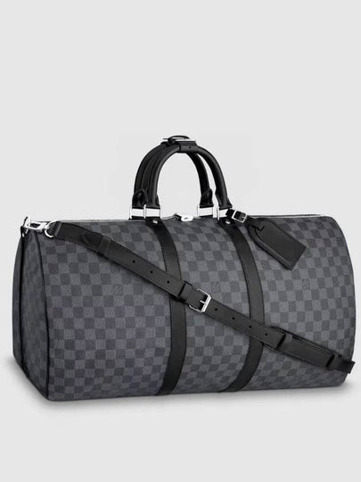 Keepall 45 Bandouliere Monogram Eclipse Duffel Bag Grey - LOUIS VUITTON - BALAAN 2