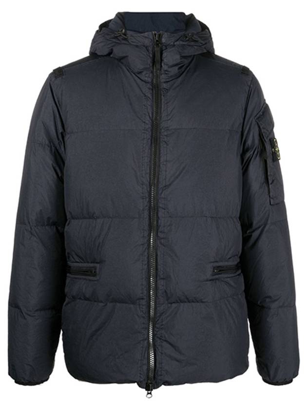 Men's Wappen Patch Crinkle Wraps Padding Navy - STONE ISLAND - BALAAN 2