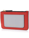 Saffiano Two-Tone Zipper Card Wallet Indian Orange Pelican - MARNI - BALAAN 3