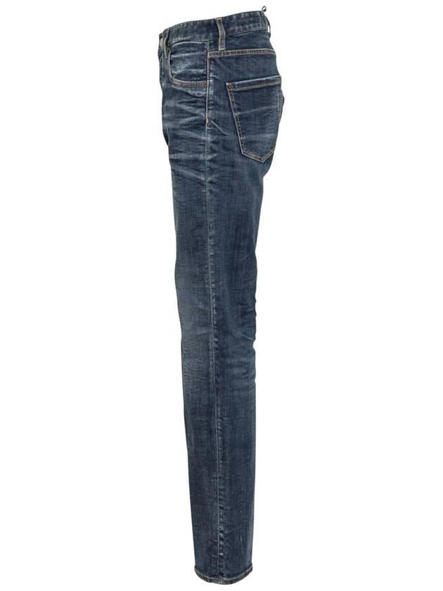 Denim Straight Pants S75LB0889S30342 470 BLUE - DSQUARED2 - BALAAN 4