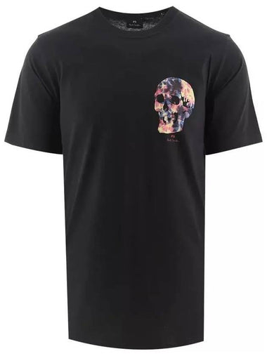 Tie Dye Skull Short Sleeve T-Shirt Black - PAUL SMITH - BALAAN 1