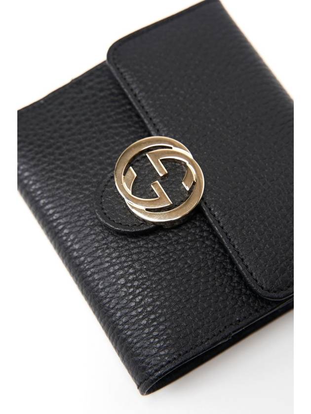 GG Interlocking Half Wallet Black - GUCCI - BALAAN 4