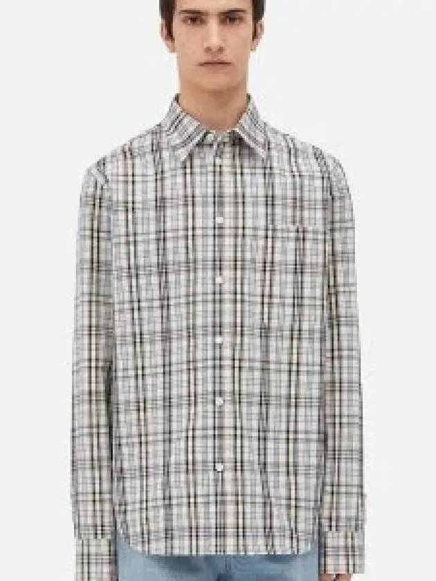 Check Cotton Long Sleeve T-Shirt Chalk - BOTTEGA VENETA - BALAAN 2