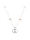 GG Double G Mother Pearl Necklace Silver - GUCCI - BALAAN 1