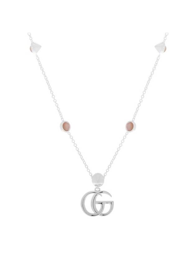 GG Double G Mother Pearl Necklace Silver - GUCCI - BALAAN 1