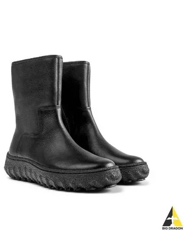 Women's Ground Michelin Leather Ankle Boots Black - CAMPER - BALAAN 2