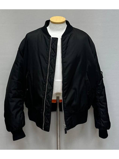 Re nylon triangle logo bomber jacket - PRADA - BALAAN 1