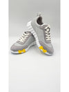 Bouncing Mesh Suede Goatskin Low Top Sneakers Gris Temperance - HERMES - BALAAN 4