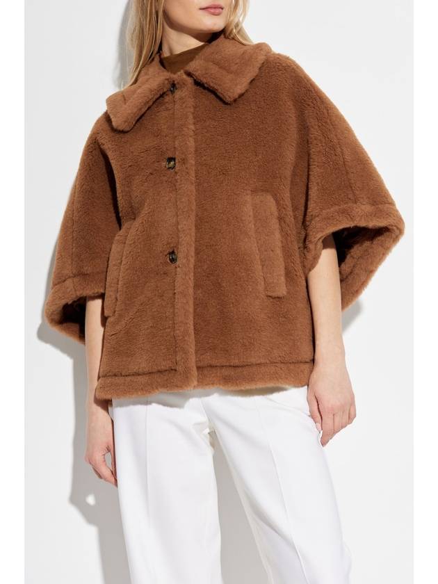 Max Mara Fur Poncho Tenebre, Women's, Brown - MAX MARA - BALAAN 3