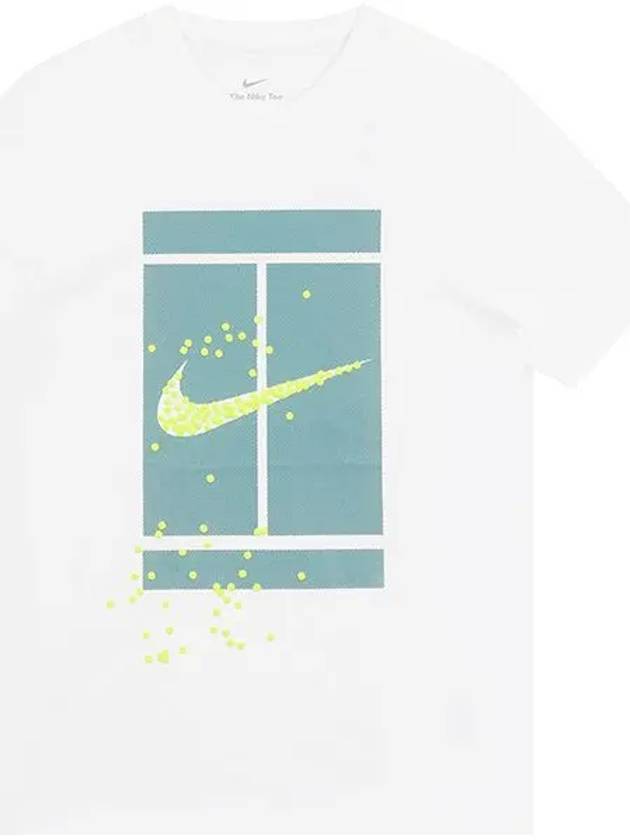 Court Tennis Short Sleeve T-Shirt White - NIKE - BALAAN 3