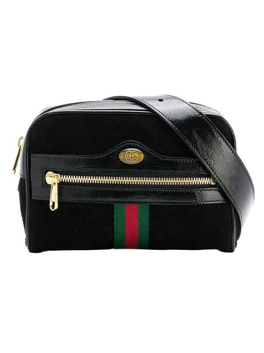 Ophidia Small Suede Belt Bag Black - GUCCI - BALAAN 1