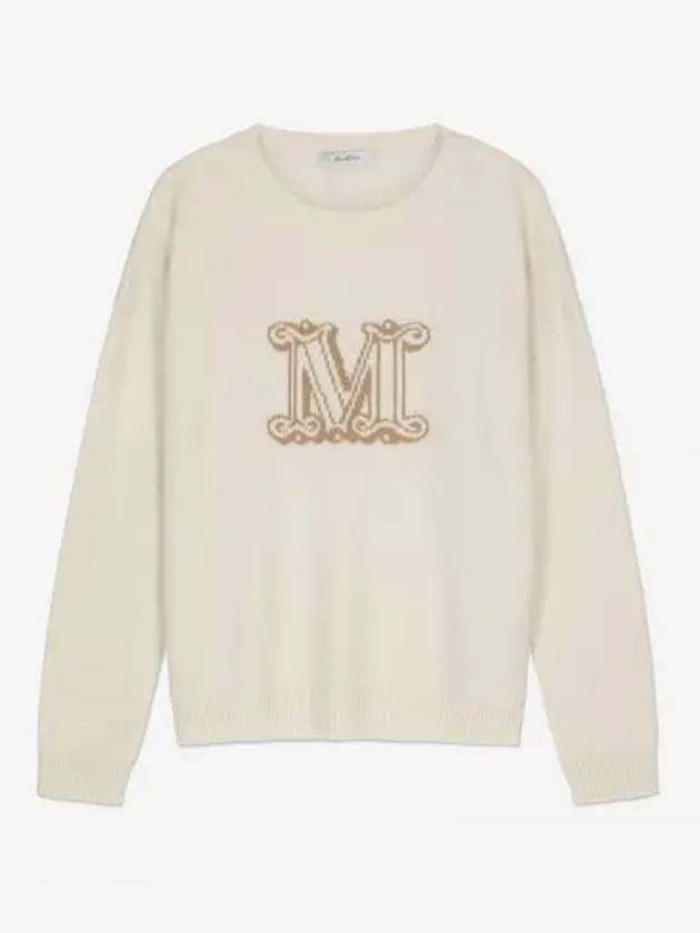 Edo Monogram Cashmere Knit Top Ivory - MAX MARA - BALAAN 2