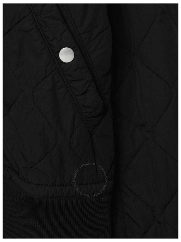 Stand-Up Collar Quilted Bomber Jacket Black - BURBERRY - BALAAN 4