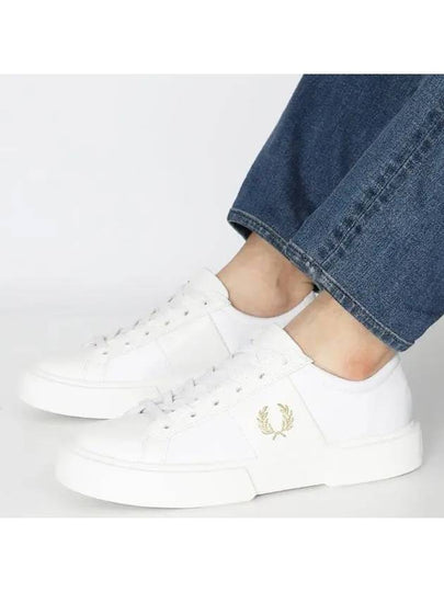 B70 Poly Leather Low Top Sneakers White - FRED PERRY - BALAAN 2