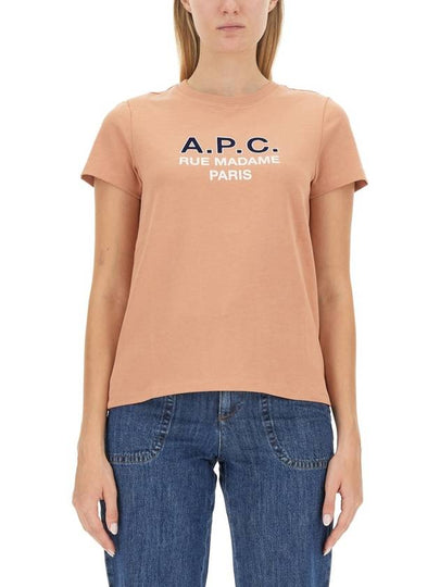 Logo Short Sleeve T-Shirt Brown - A.P.C. - BALAAN 2