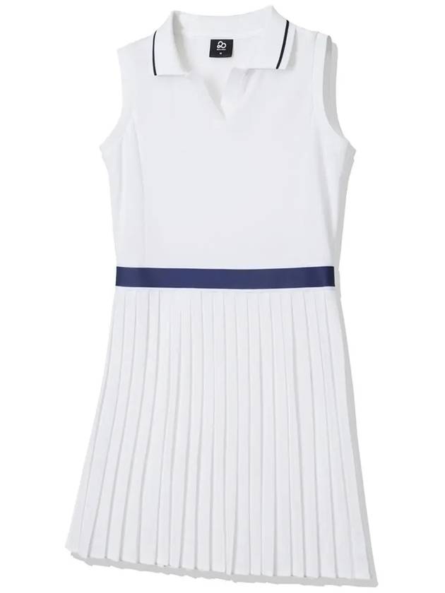 Line point pleated dress WHITE - 20THHOLE - BALAAN 5