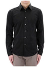 Structure Knit Sylvain Long Sleeve Shirt Black - THEORY - BALAAN 3