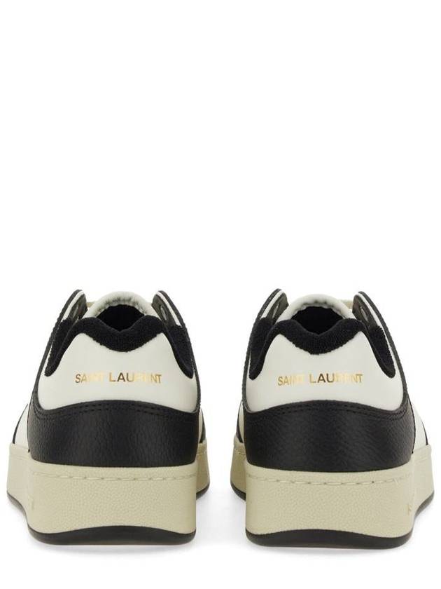 SL 61 Low Top Sneakers Black White - SAINT LAURENT - BALAAN 12