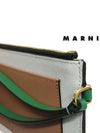 Color Block Saffiano Handle Pouch Bag Brown Grey - MARNI - BALAAN 7