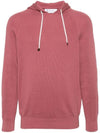 Drawstring Intarsia Knit Hoodie Fuchisa - BRUNELLO CUCINELLI - BALAAN 1