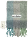 Mohair Check Muffler Turquoise Grey Mint - ACNE STUDIOS - BALAAN 2