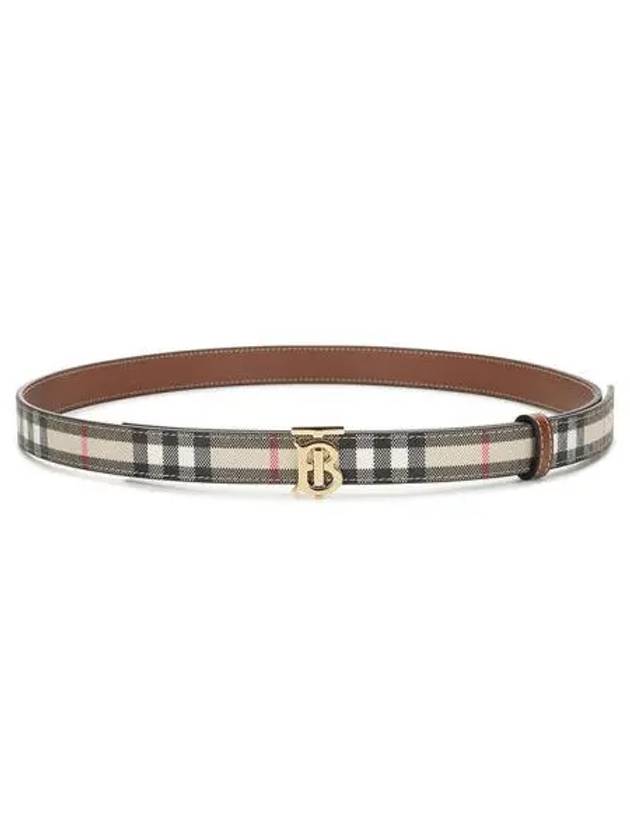 Belt check print reversible leather beige - BURBERRY - BALAAN 1