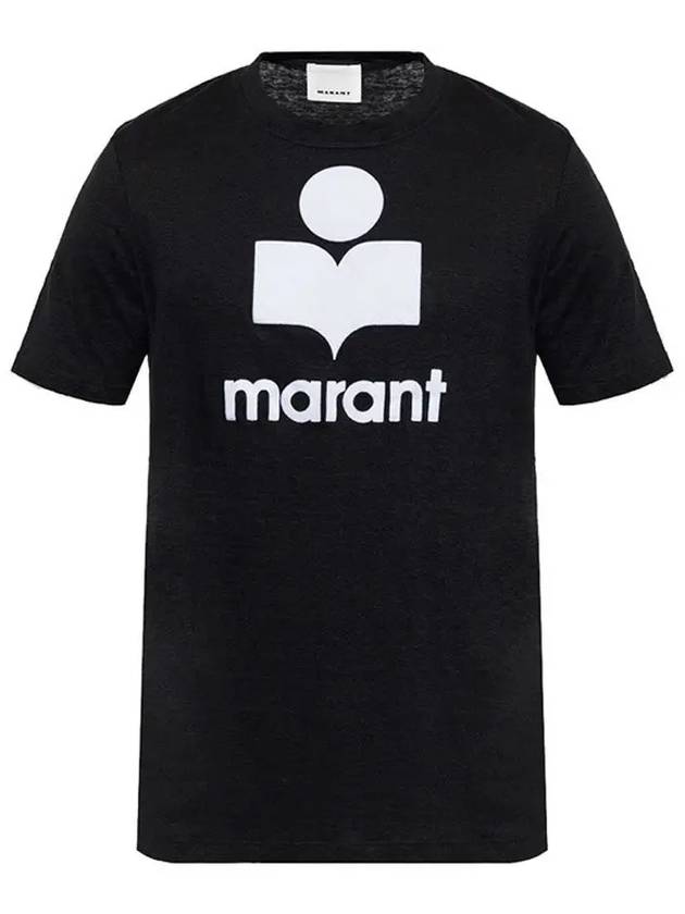 Karman Logo Short Sleeve T-Shirt Black - ISABEL MARANT - BALAAN 3