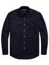 Embroidered Pony Logo Long Sleeve Shirt Navy - POLO RALPH LAUREN - BALAAN 2