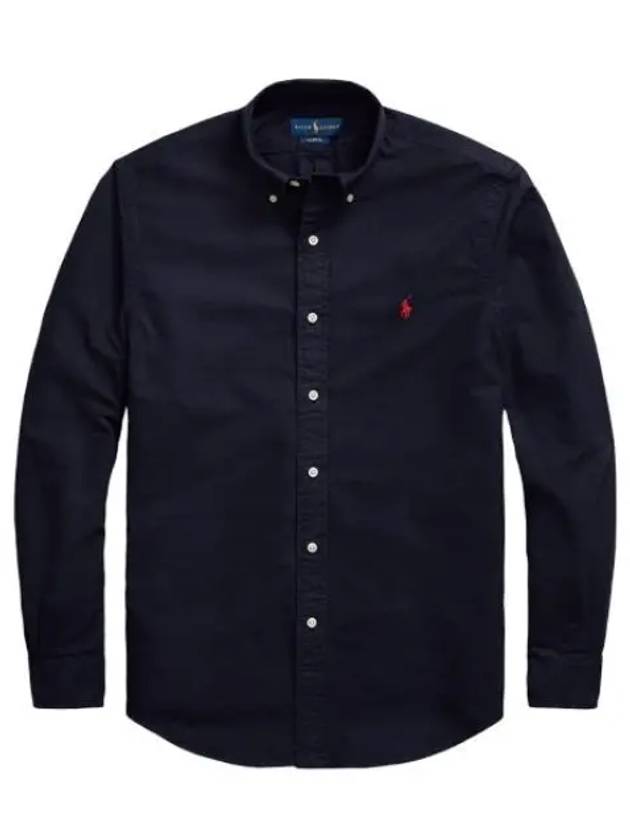 Embroidered Pony Logo Long Sleeve Shirt Navy - POLO RALPH LAUREN - BALAAN 2