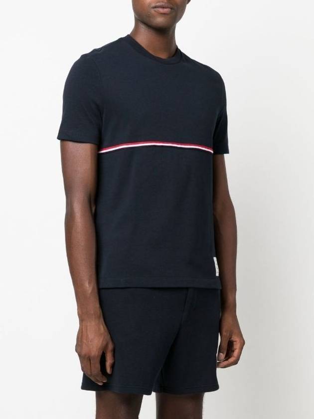 Midweight Jersey Short Sleeve T-Shirt Navy - THOM BROWNE - BALAAN 10