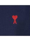 Small Heart Logo Sweatshirt Navy - AMI - BALAAN 7