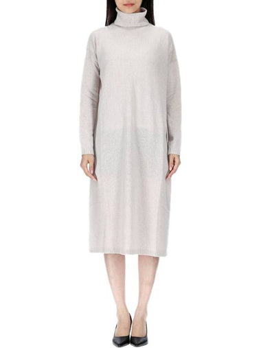 Derrik Turtleneck Knit Midi Dress Ivory - MAX MARA - BALAAN 1