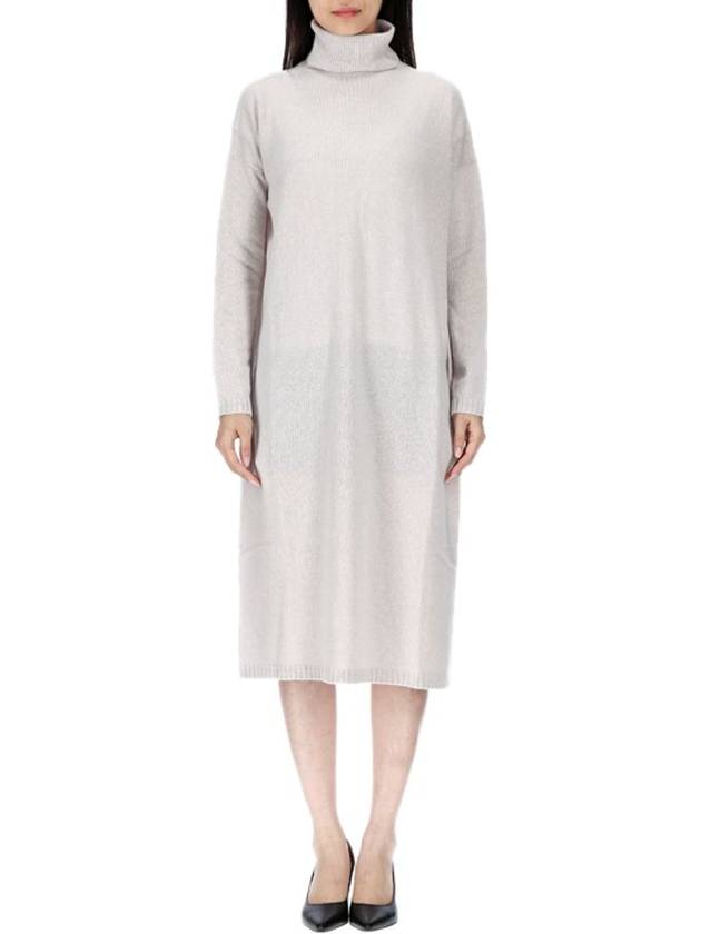 Derrik Turtleneck Knit Midi Dress Ivory - MAX MARA - BALAAN 1