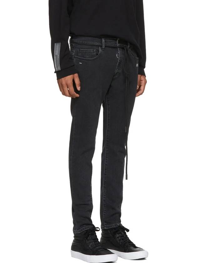 OFFWHITE Black Slim Firetape Jeans - OFF WHITE - BALAAN 3