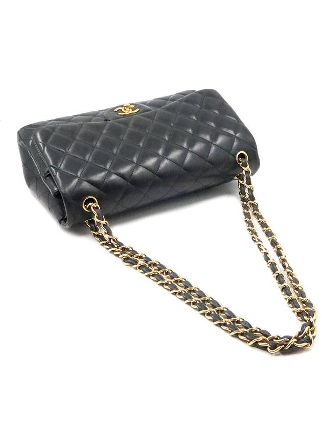 Women s Chanel A58600 Black Lambskin Gold Chain Classic Jumbo Two Flap Shoulder Bag 17th gt Gangbuk used luxury goods - CHANEL - BALAAN 5