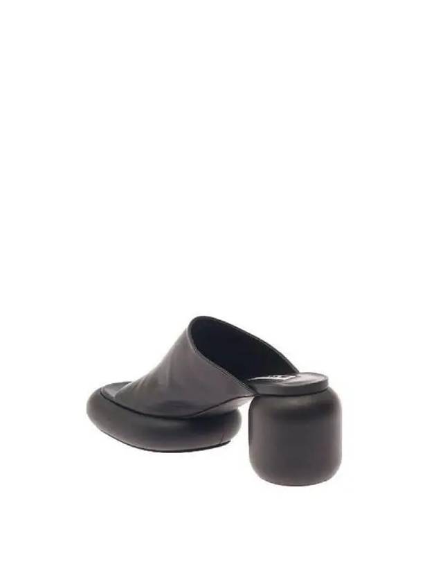 Black Calfskin Block Mule Sandal Heel J15WP0072P5269 001 - JIL SANDER - BALAAN 3