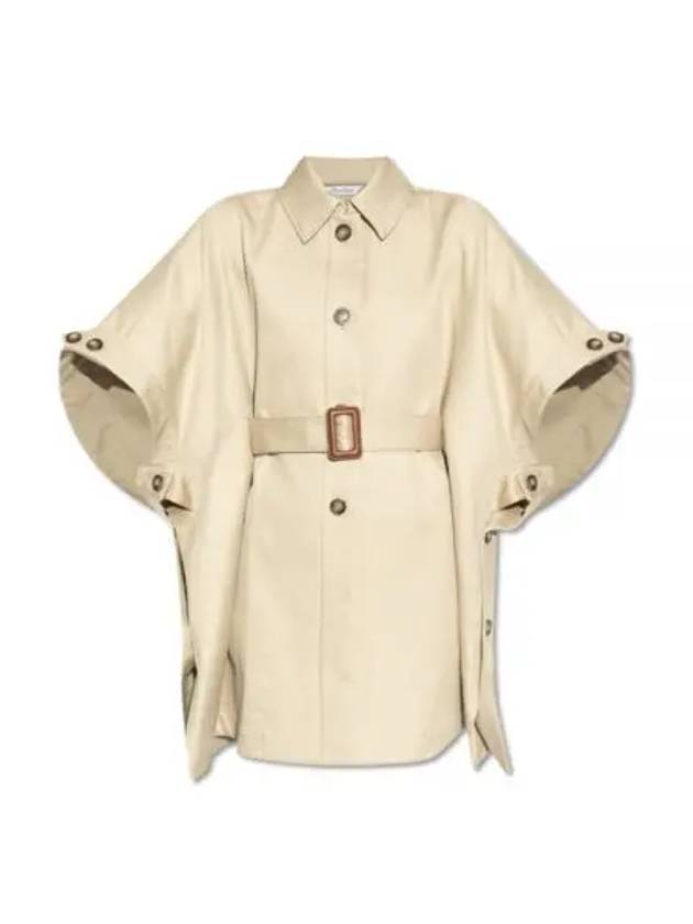 Agape Half Sleeve Poncho Jacket Beige - MAX MARA - BALAAN 2